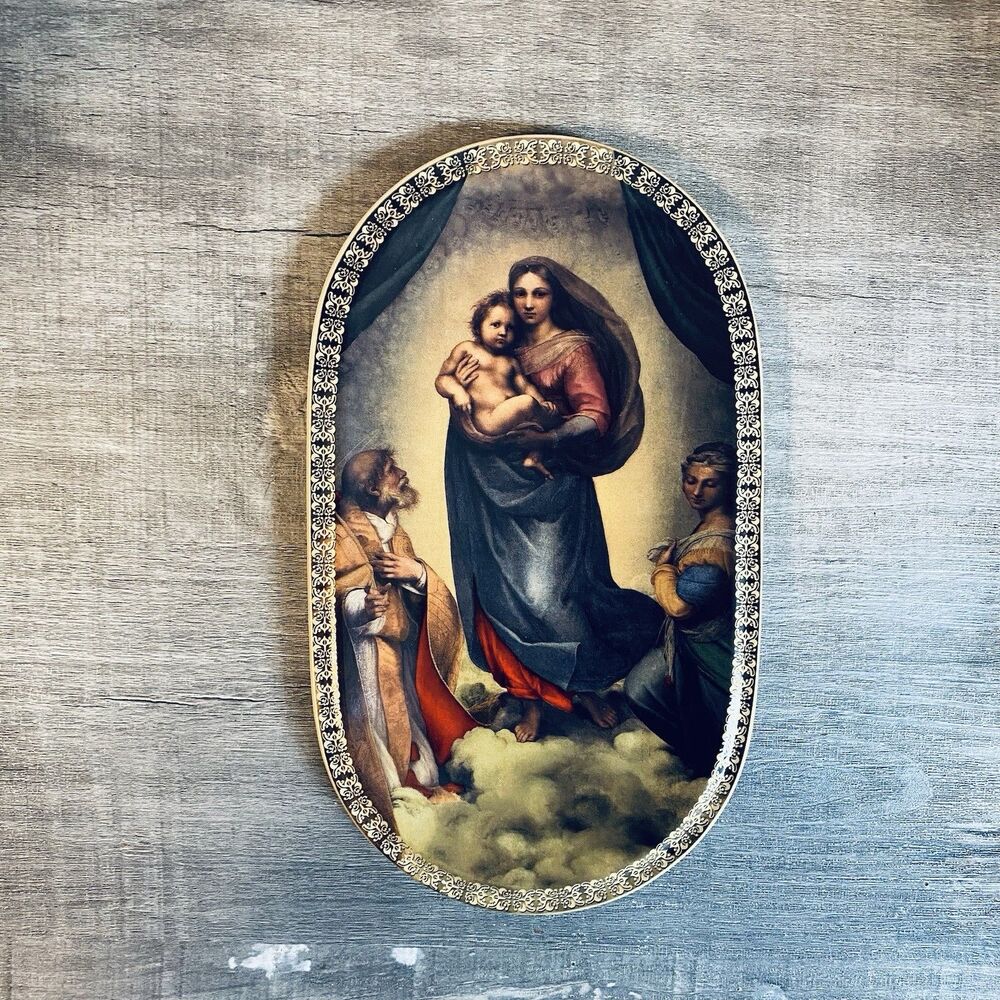 Vintage Bradford Exchange Sistine Madonna Porcelain Collector Plate By Raphael